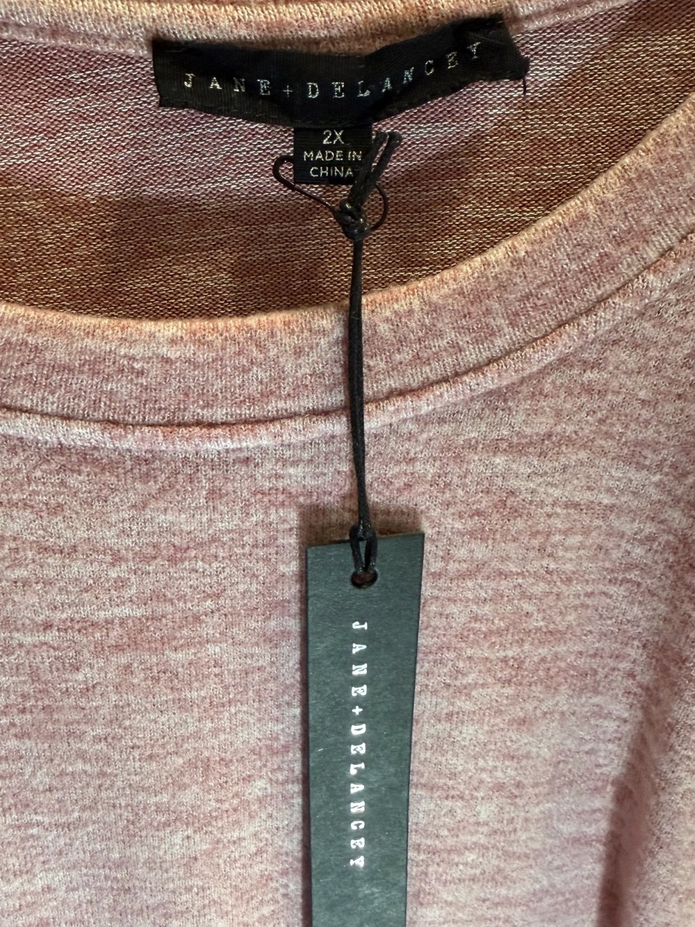 Jane and Delancey Dusty Rose Scoopneck Sweater New with Tag 2xl